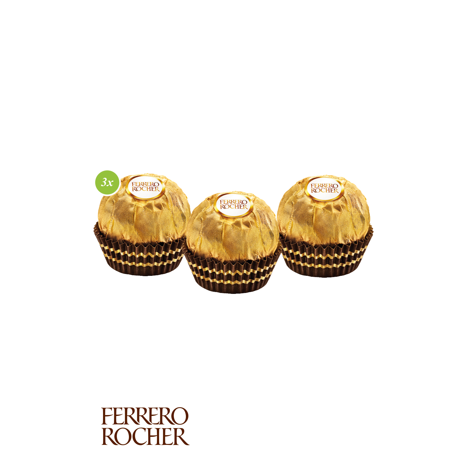 Ferrero Rocher 3er, inkl. 4-farbigem Druck Ferrero Rocher 3er, inkl. 4-farbigem Druck