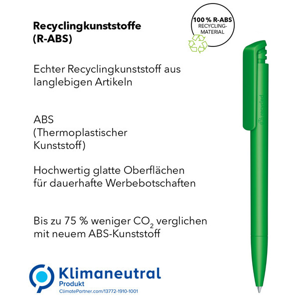 Kugelschreiber Trento Matt Recycled, inkl. Druck Kugelschreiber Trento Matt Recycled, inkl. Druck
