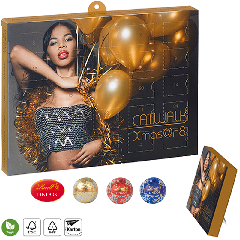 Lindt Minis- Praliné-Adventskalender, inkl. 4-farbigem Druck Lindt Minis- Praliné-Adventskalender, inkl. 4-farbigem Druck