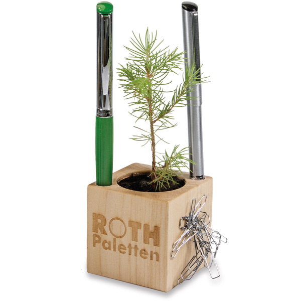 Pflanz-Holz Büro X-mas, inkl. 4-farbigem Druck o. Lasergravur