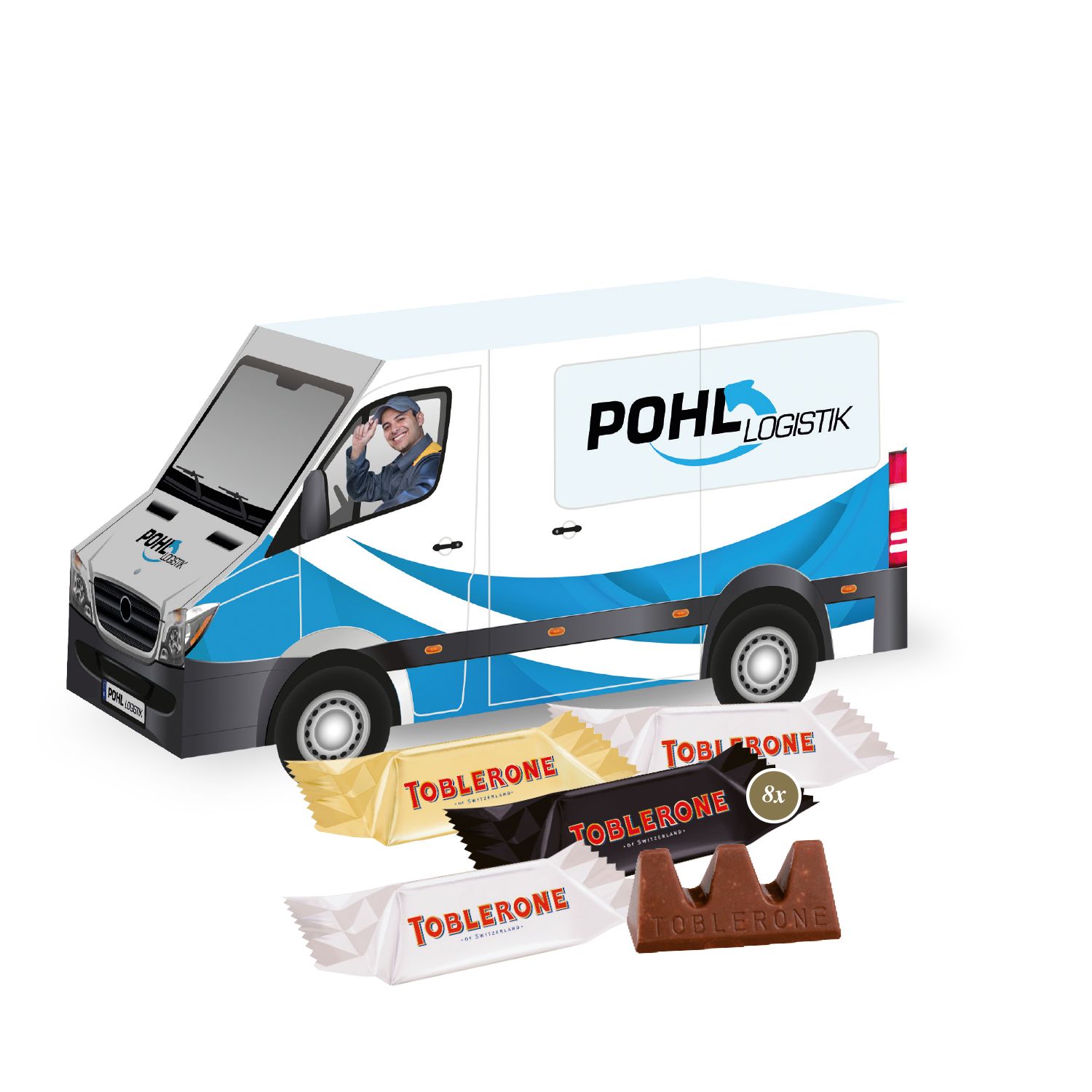 3D Präsent Transporter TOBLERONE Minis 3D Präsent Transporter TOBLERONE Minis, inkl. 4-farbigem Druck