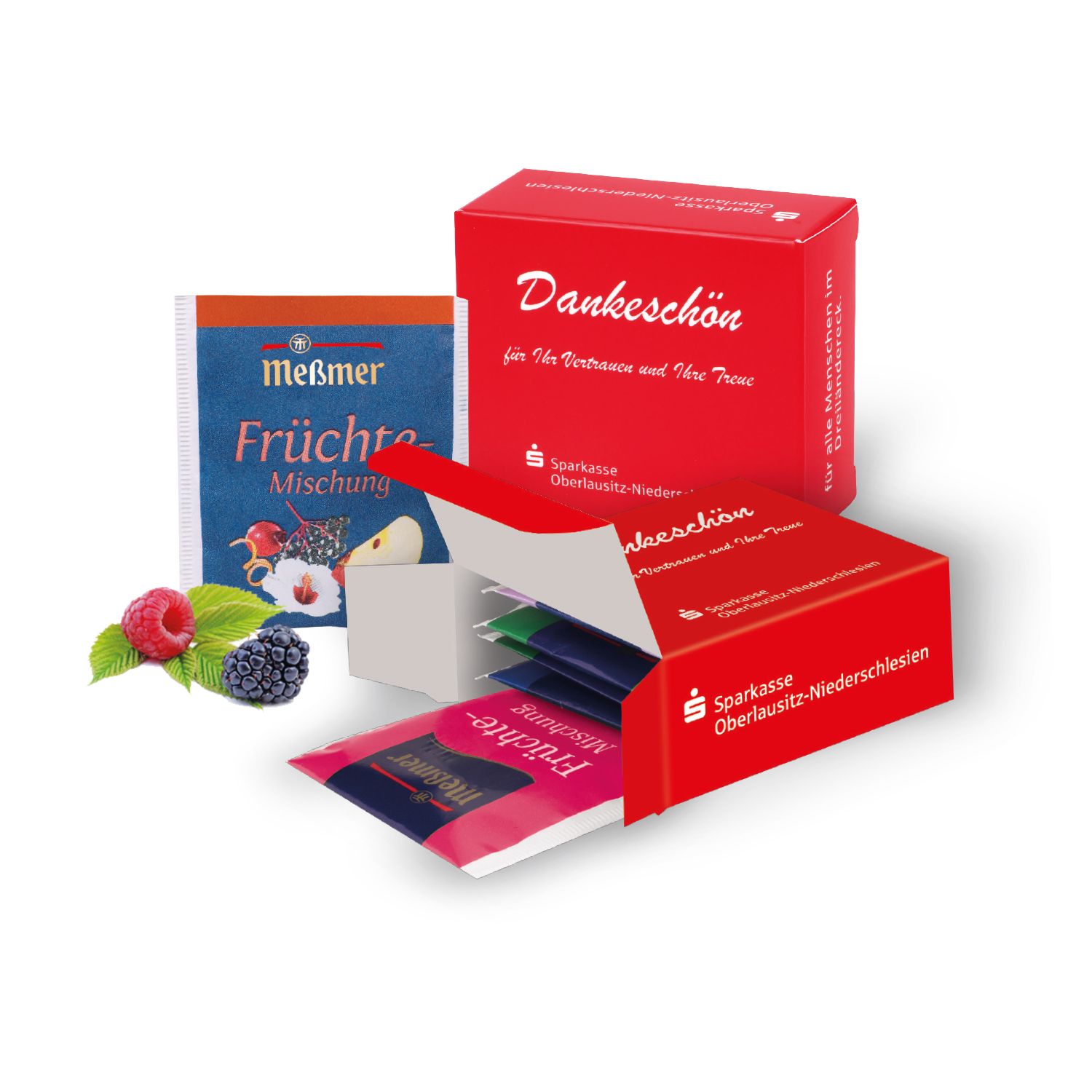 Premium-Tee Meßmer in der Werbebox, inkl. 4-farbigem Druck