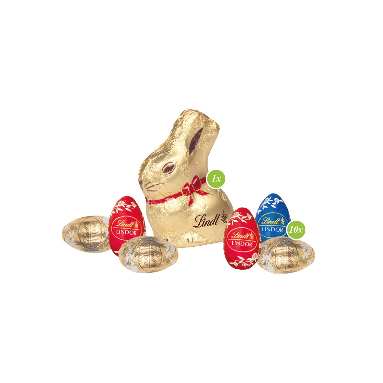 Oster-Transporter Goldhase und Eier von Lindt, inkl. 4-farbigem Druck Oster-Transporter Goldhase und Eier von Lindt, inkl. 4-farbigem Druck