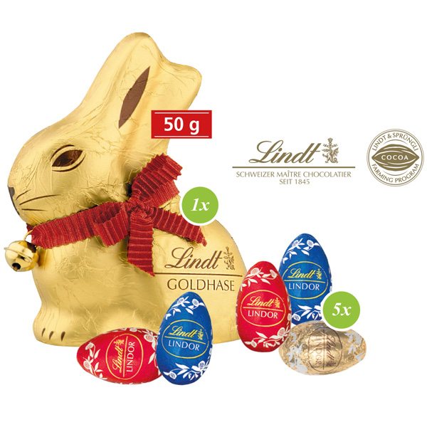Großes Osternest mit Lindt, inkl. 4-farbigem Druck
