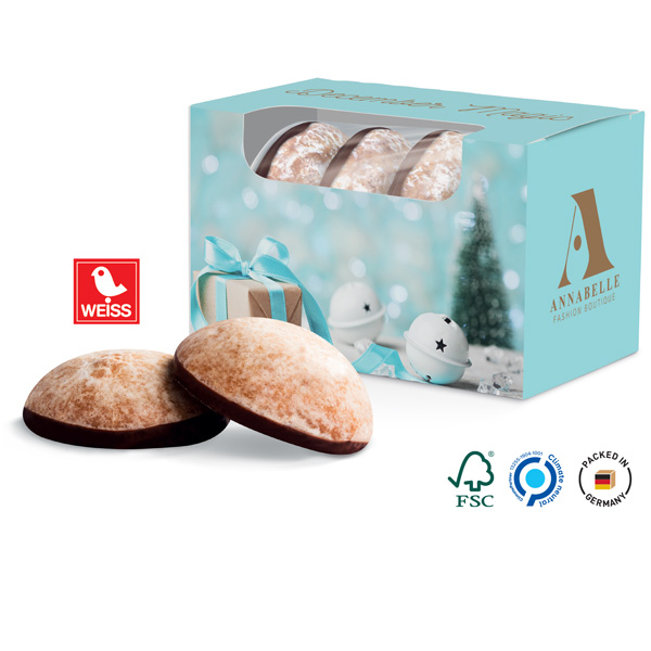 Lebkuchen Mini 4er, inkl. 4-farbigem Druck