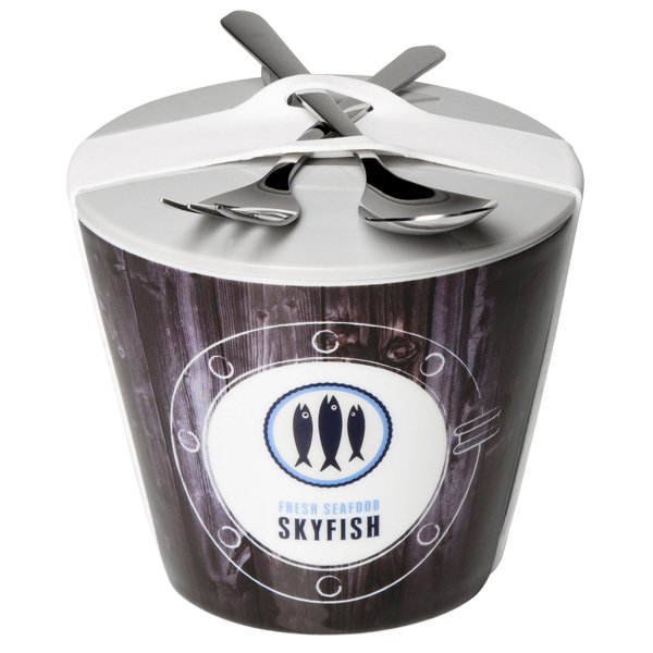 Mahlwerck Porzellanbecher Snack2Go, Logogravur