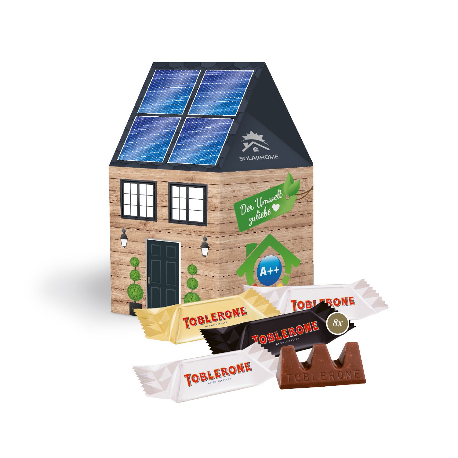 3D Präsent Haus TOBLERONE Minis 3D Präsent Haus TOBLERONE Minis, inkl. 4-farbigem Druck