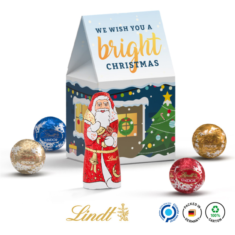 Standbodenbox Lindt Weihnachten, inkl. 4-farbigem Druck  Standbodenbox Lindt Weihnachten, inkl. 4-farbigem Druck