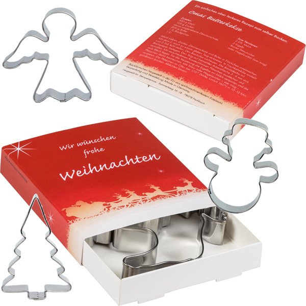 Backförmchen Weihnachten Premium-Box, inkl. 4-farbigem Druck
