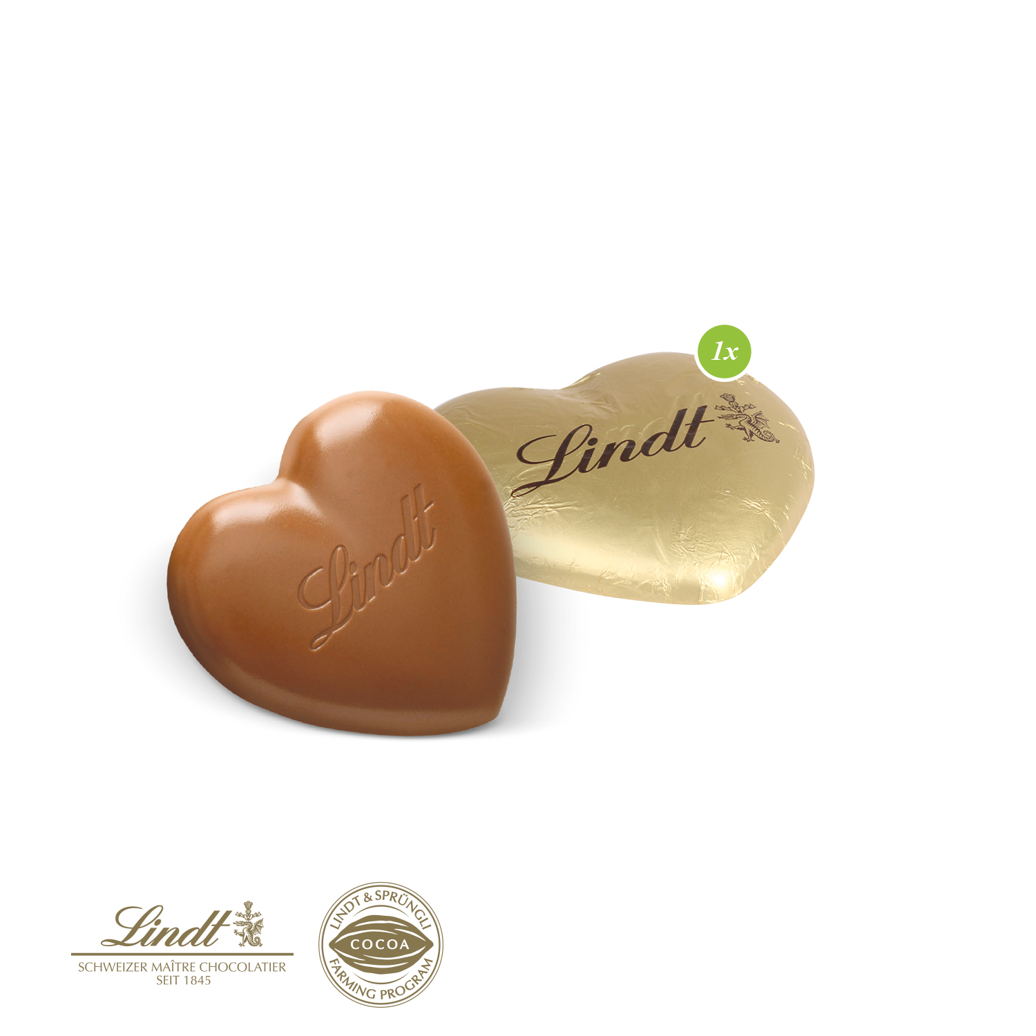 Werbe-Klappkarte mit Lindt Schokoherz 20 g, inkl. 4-farbigem Druck Werbe-Klappkarte mit Lindt Schokoherz 20 g, inkl. 4-farbigem Druck
