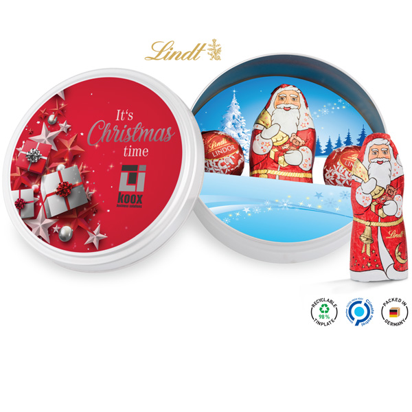 Weihnachtsdose Lindt Weihnachtsdose Lindt, inkl. 4-farbigem Druck