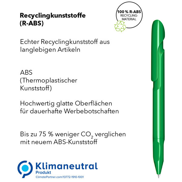 Kugelschreiber Evoxx Polished Recycled, inkl. Druck Kugelschreiber Evoxx Polished Recycled, inkl. Druck