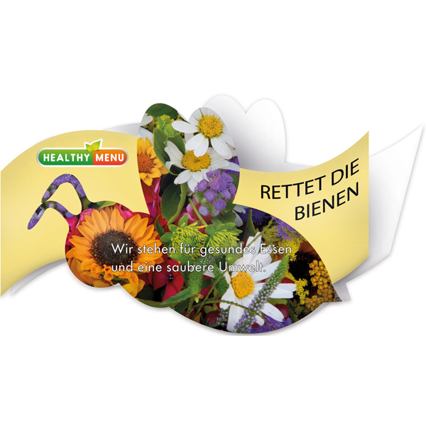 Bienen Klappkärtchen, inkl. 4-farbigem Druck 