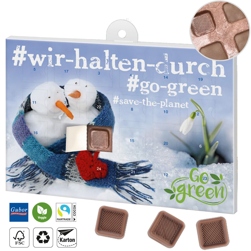 reinpapier® A5-Schoko-Adventskalender, inkl. 4-farbigem Druck reinpapier® A5-Schoko-Adventskalender, inkl. 4-farbigem Druck