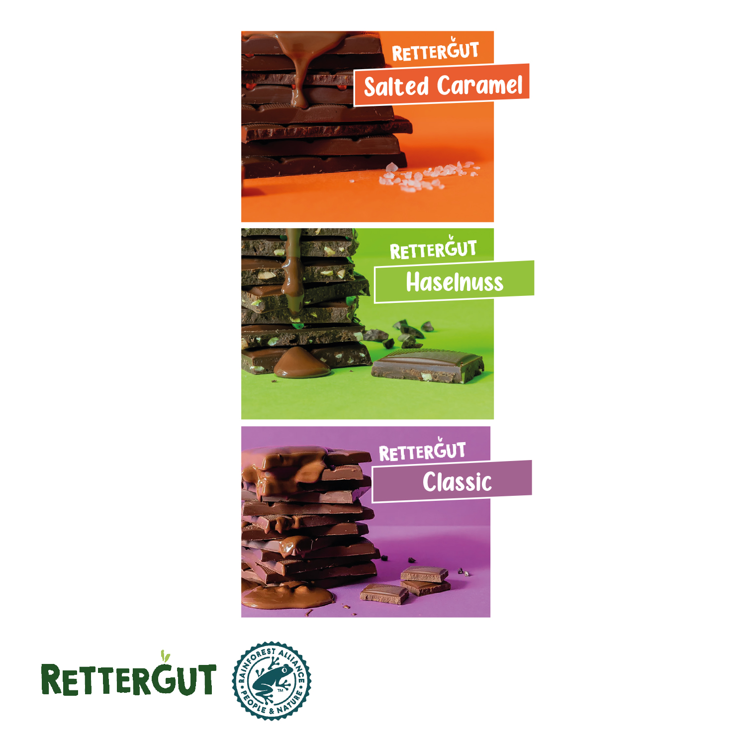 Rettergut Mixschokolade 80 g, inkl. 4-farbigem Druck Rettergut Mixschokolade 80 g, inkl. 4-farbigem Druck