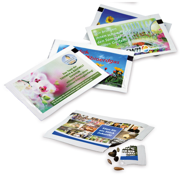 Samen-Briefchen, inkl. 4-farbigem Druck 