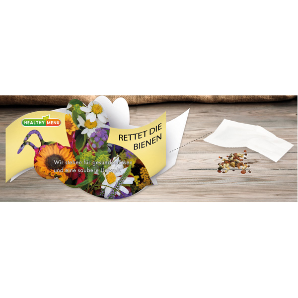 Bienen Klappkärtchen Bienen Klappkärtchen, inkl. 4-farbigem Druck