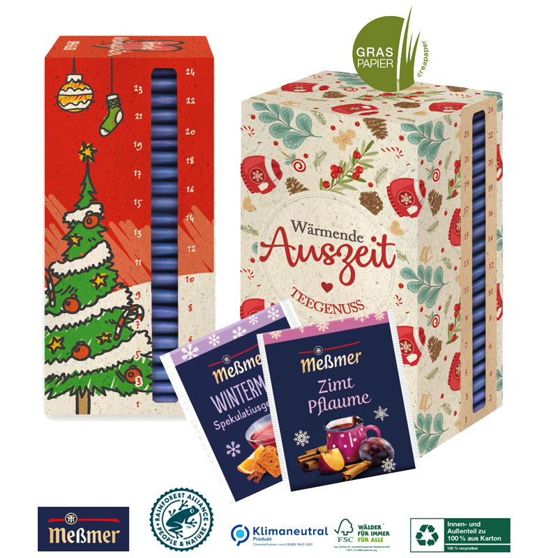 Adventskalender Tee-Turm, inkl. 4-farbigem Druck Adventskalender Tee-Turm, inkl. 4-farbigem Druck