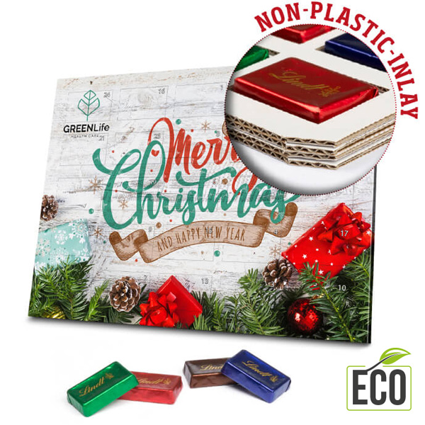 Lindt Adventskalender Naps Eco Lindt Adventskalender Naps Eco, inkl. 4-farbigem Druck