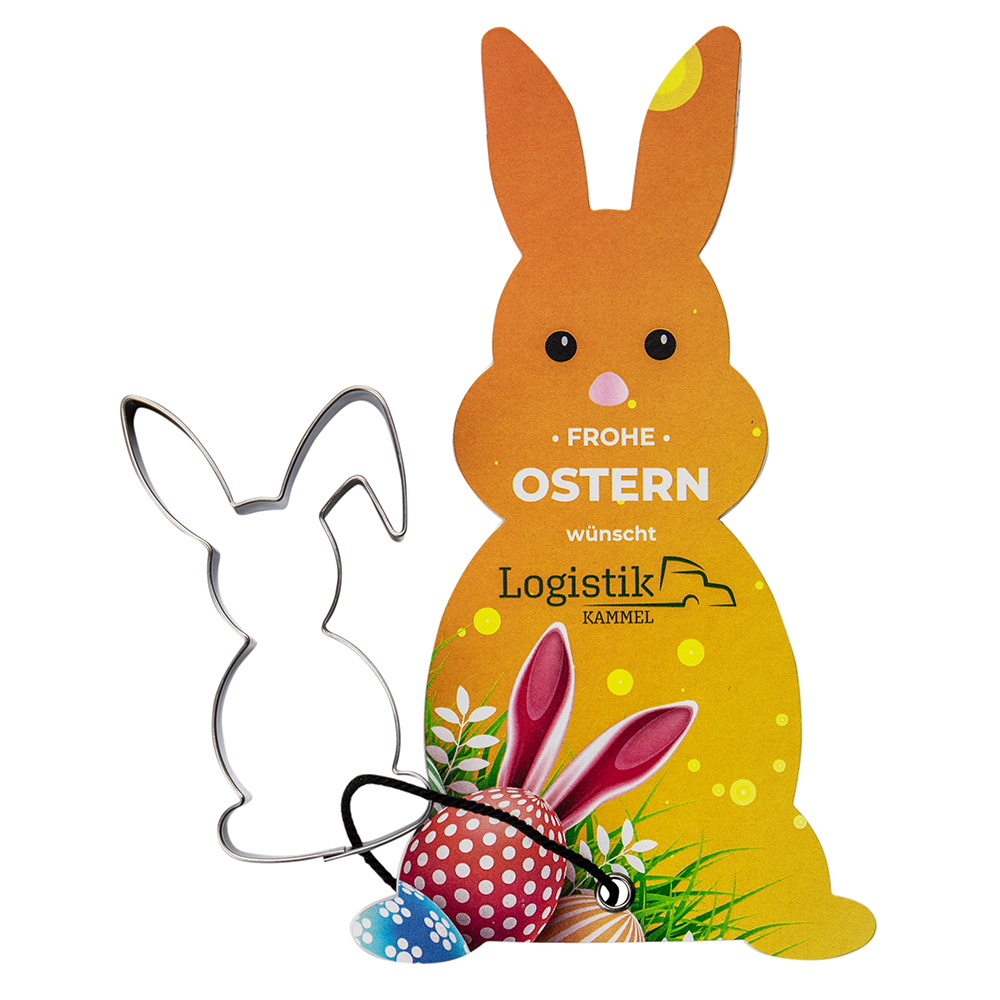 Backförmchen mit Rezeptblock Hase, inkl. 4-farbigem Druck 