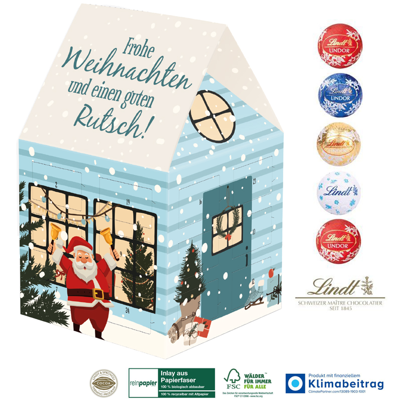 Adventshaus Lindt „Edition“ Organic, inkl. 4-farbigem Druck Adventshaus Lindt „Edition“ Organic, inkl. 4-farbigem Druck