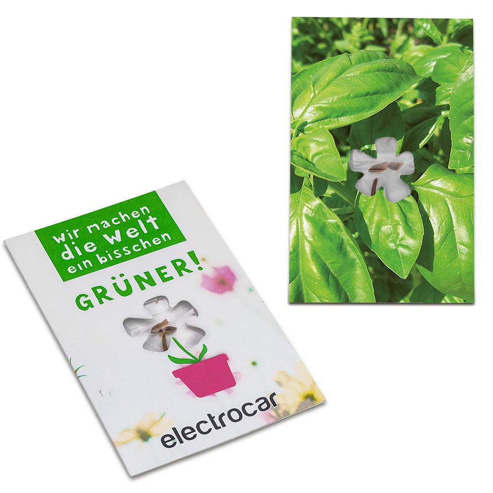 Samen-Karte-Mini Blume, inkl. 4-farbigem Druck Samen-Karte-Mini Blume, inkl. 4-farbigem Druck