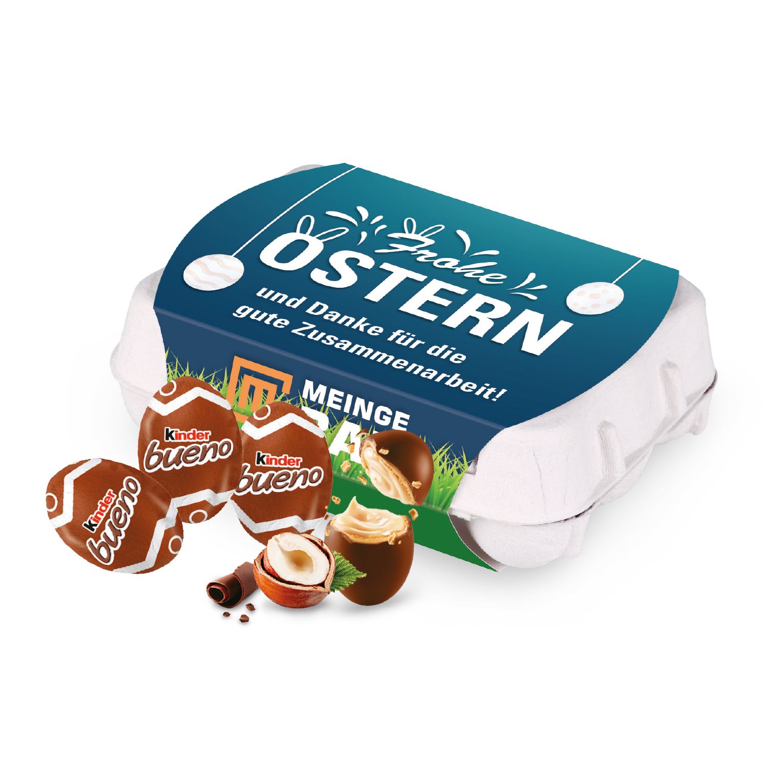 Kinder Bueno-Eier 12er, inkl. 4-farbigem Druck