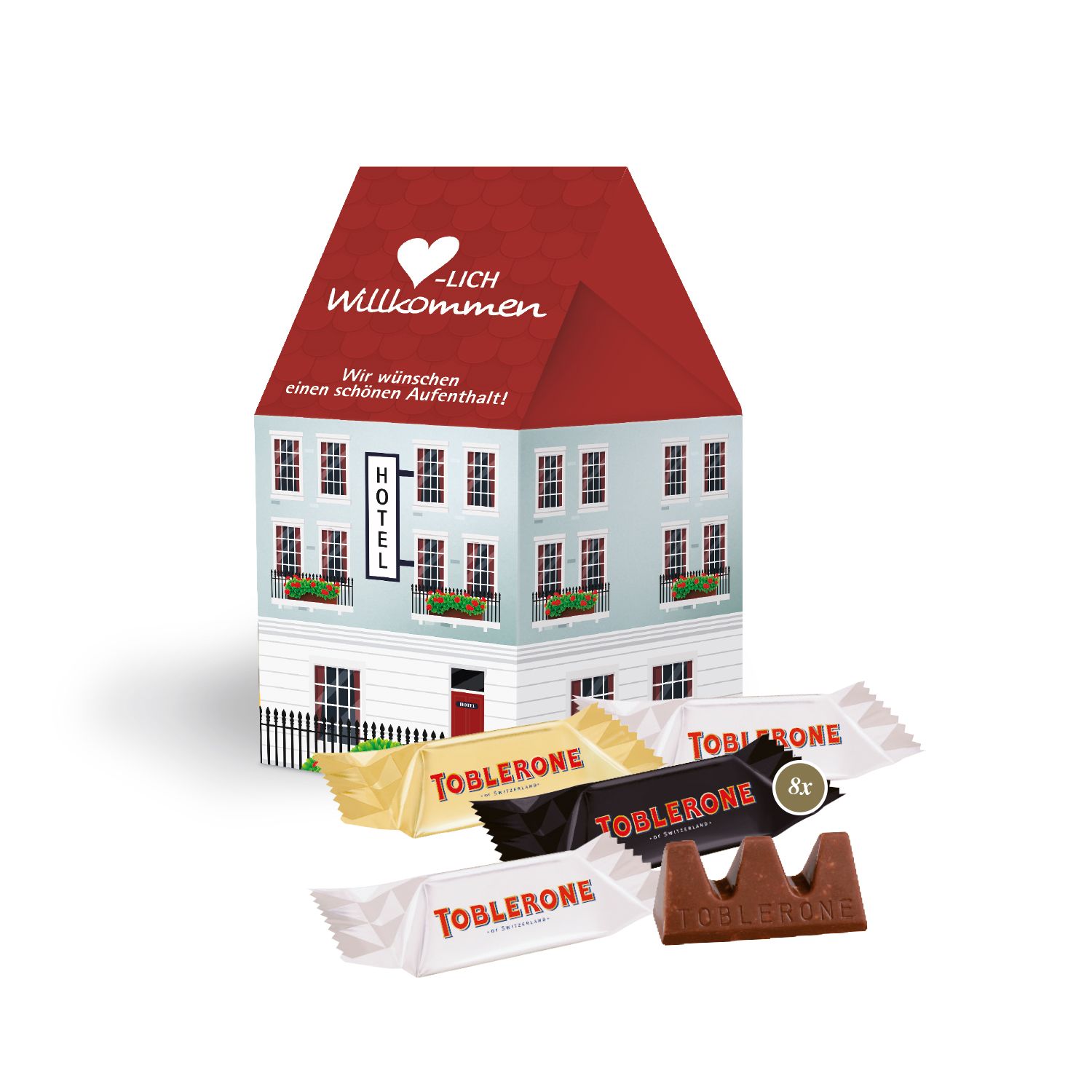 3D Präsent Haus TOBLERONE Minis 3D Präsent Haus TOBLERONE Minis, inkl. 4-farbigem Druck
