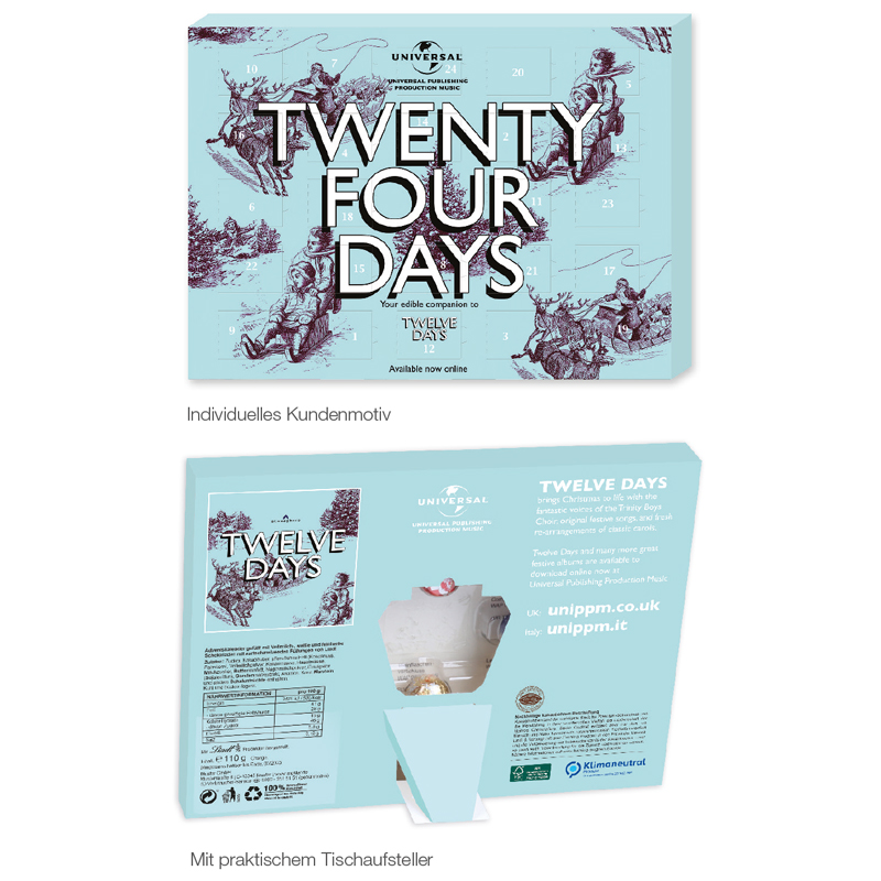 Tisch-Adventskalender Lindt Gourmet Edition, inkl. 4-farbigem Druck Tisch-Adventskalender Lindt Gourmet Edition, inkl. 4-farbigem Druck