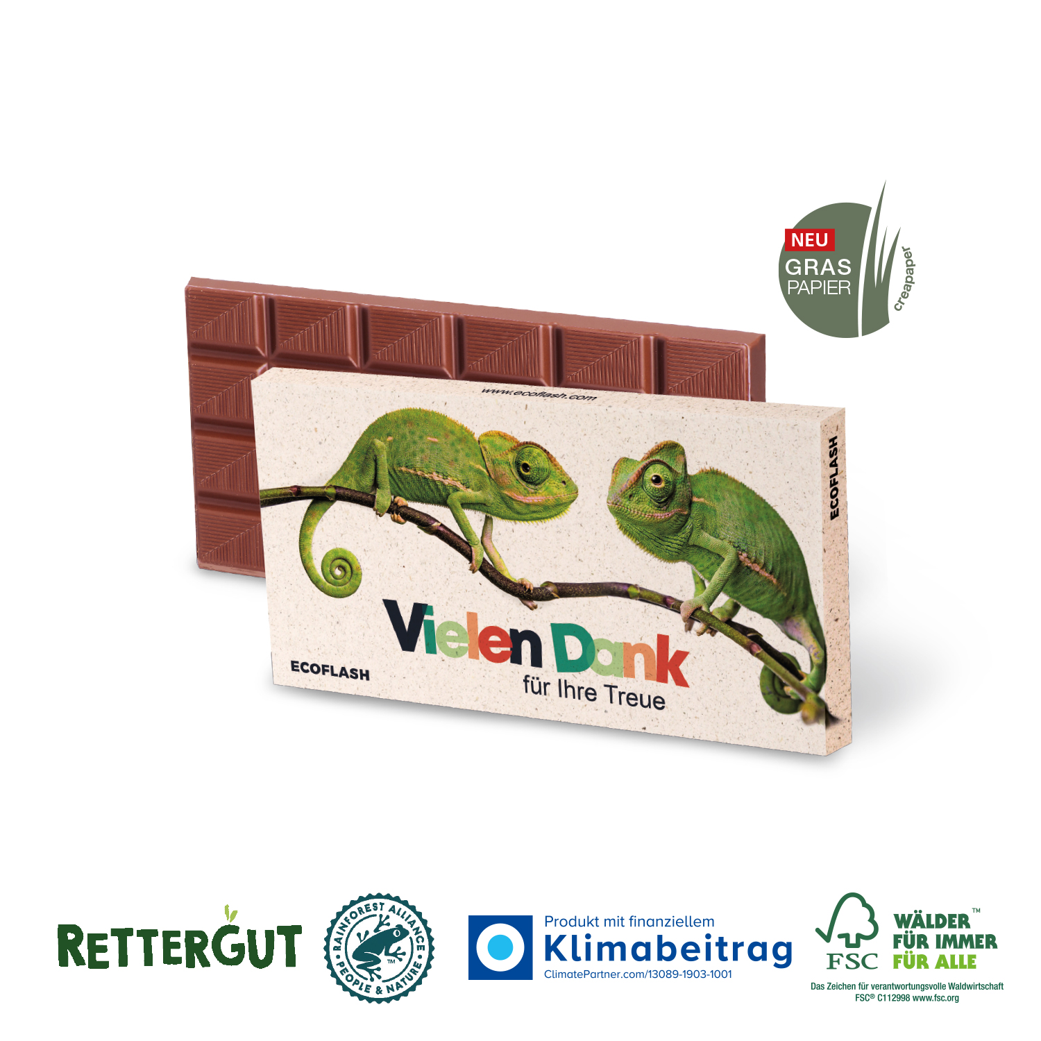 Rettergut Mixschokolade 80 g, inkl. 4-farbigem Druck Rettergut Mixschokolade 80 g, inkl. 4-farbigem Druck