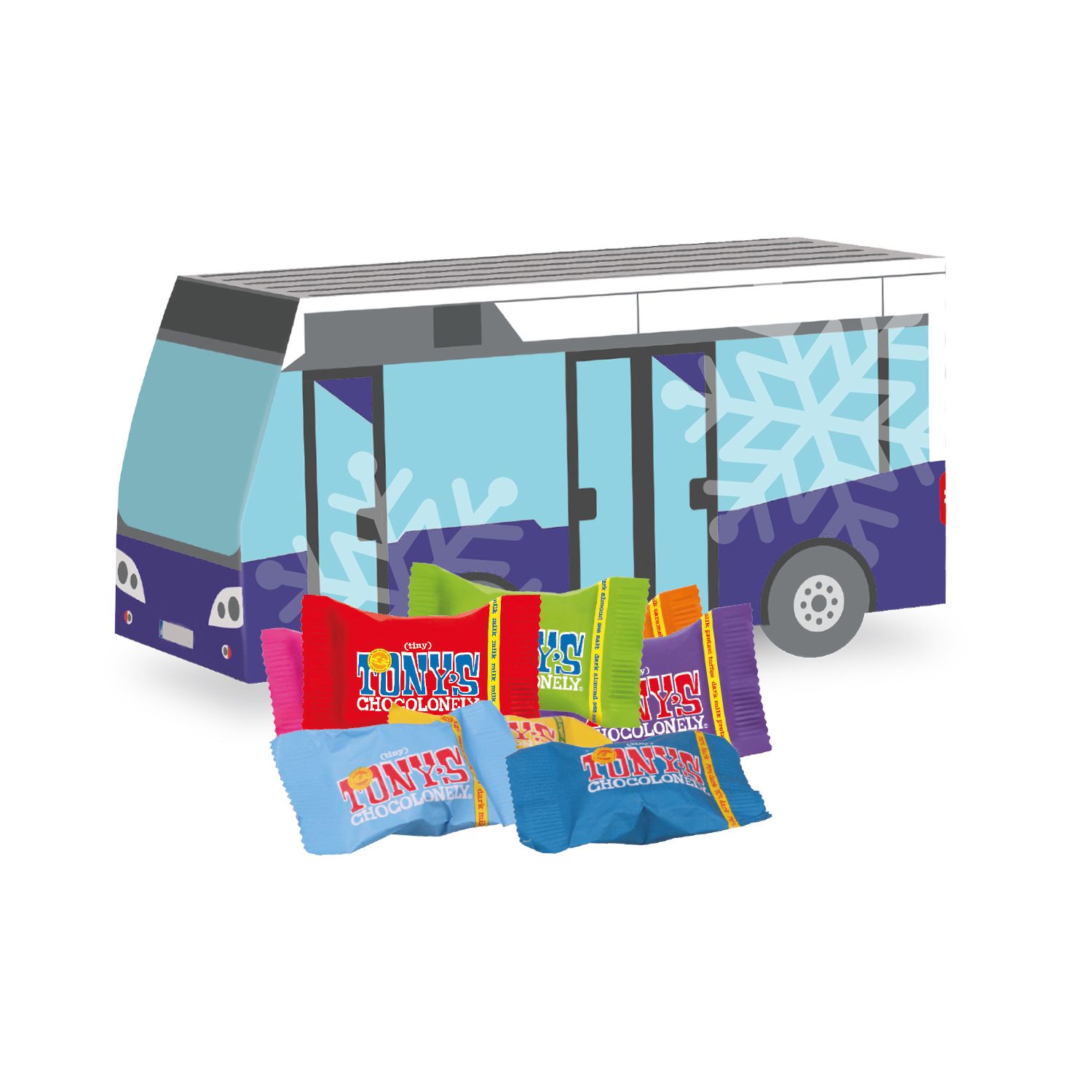 3D Weihnachts-Express Bus Tony's Shokolade, inkl. 4-farbigem Druck 3D Weihnachts-Express Bus Tony's Shokolade, inkl. 4-farbigem Druck