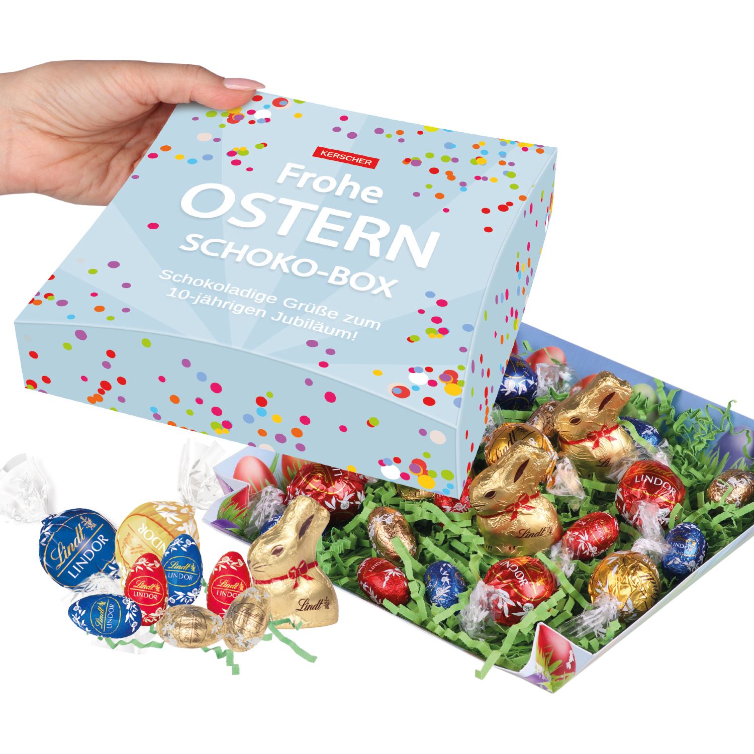 Feine Editions-Mischung „Ostern“ von Lindt, inkl. 4-farbigem Druck 