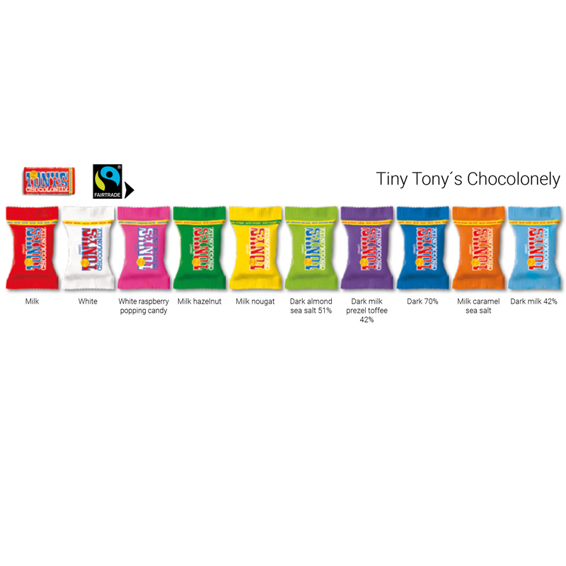 Adventskalender Multi Eco Tiny Tony´s Chocolonely (komplett aus Papier), inkl. 4-farbigem Druck