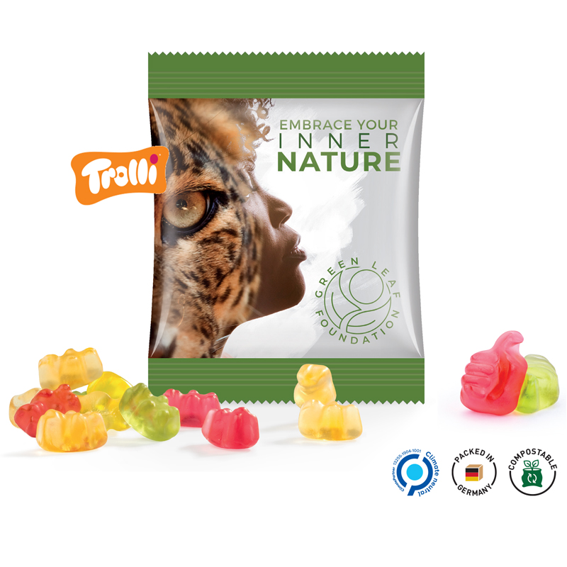 Fruchtgummi Standardformen Minitüte 10 g, inkl. 4-farbigem Druck Fruchtgummi Standardformen Minitüte 10 g, inkl. 4-farbigem Druck