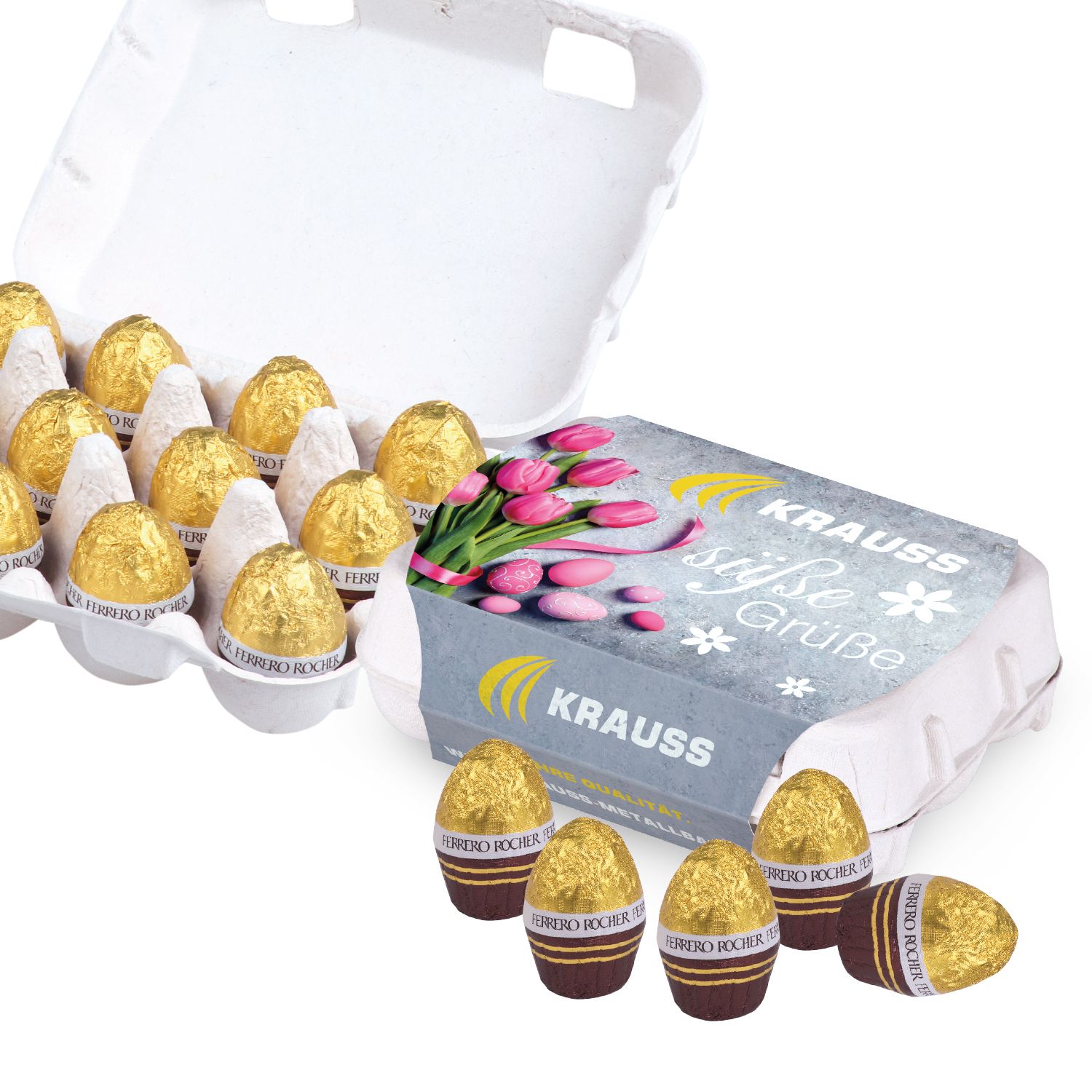 Ferrero Rocher Ostereier 12er, inkl. 4-farbigem Druck