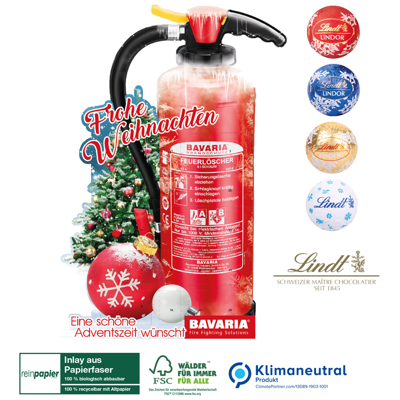 Adventskalender Individuelle Kalenderform Organic Lindt Minis , inkl. 4-farbigem Druck Adventskalender Individuelle Kalenderform Organic Lindt Minis , inkl. 4-farbigem Druck