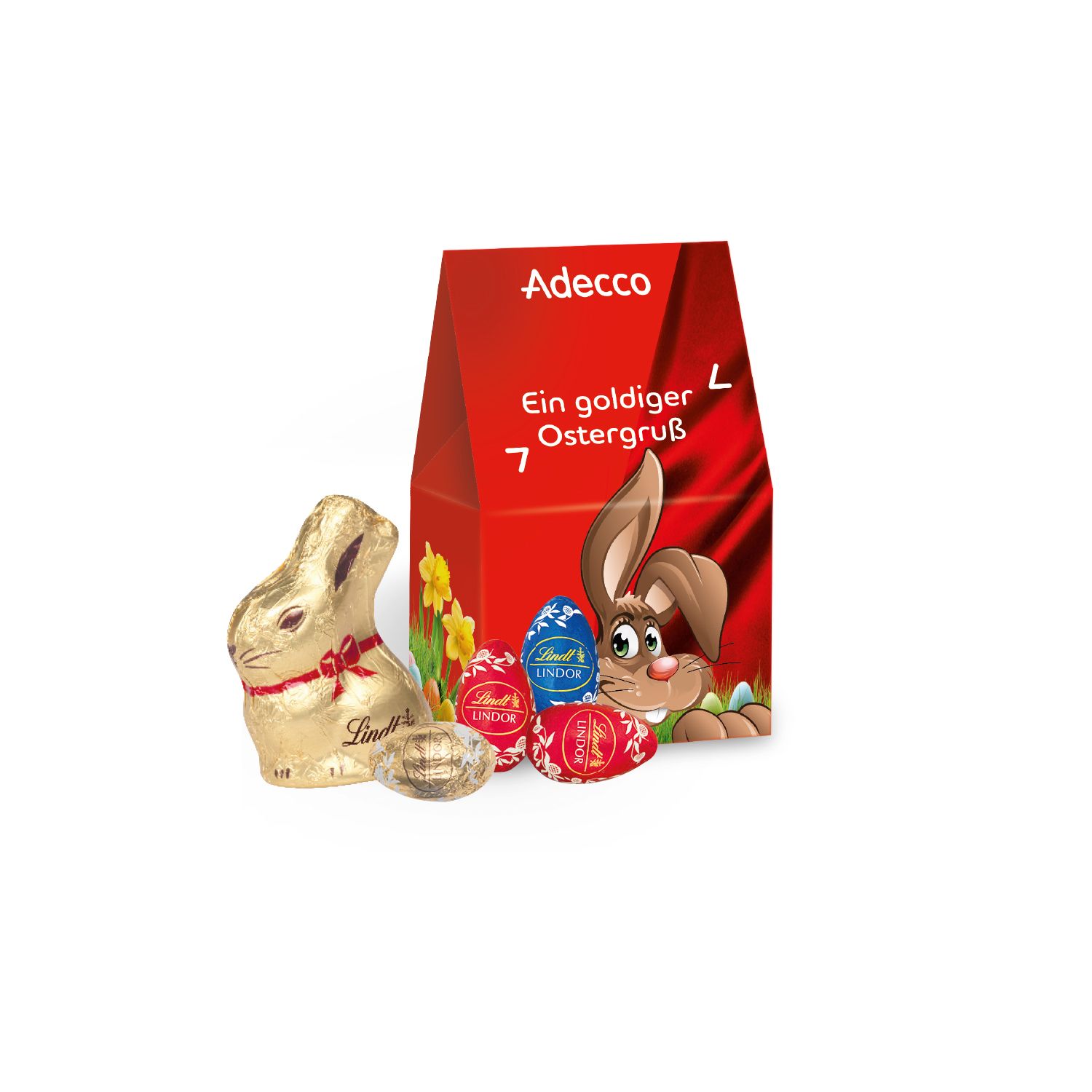Businesspräsent „Selection Mini“ mit Schokoladenmischung von Lindt, inkl. 4-farbigem Druck