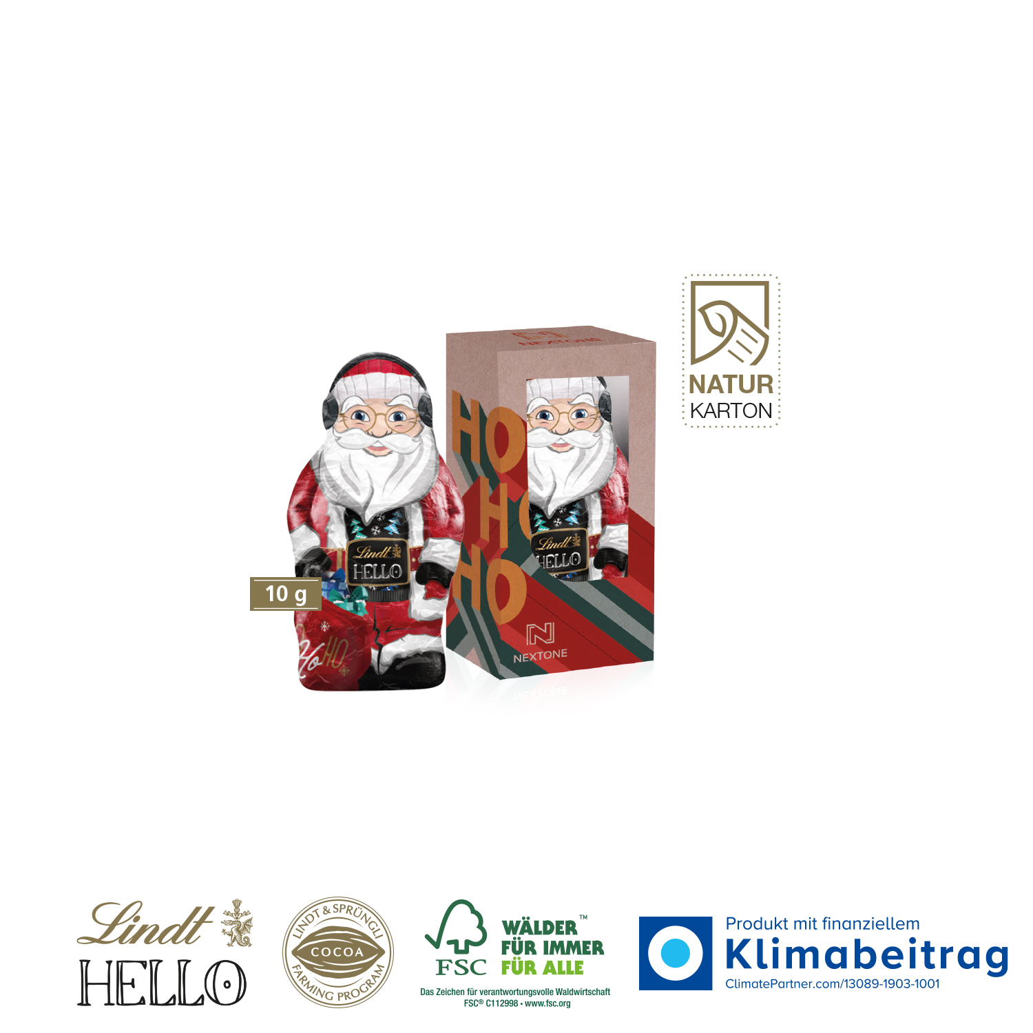 HELLO XMAS Santa 10 g, inkl. 4-farbigem Druck HELLO XMAS Santa 10 g, inkl. 4-farbigem Druck
