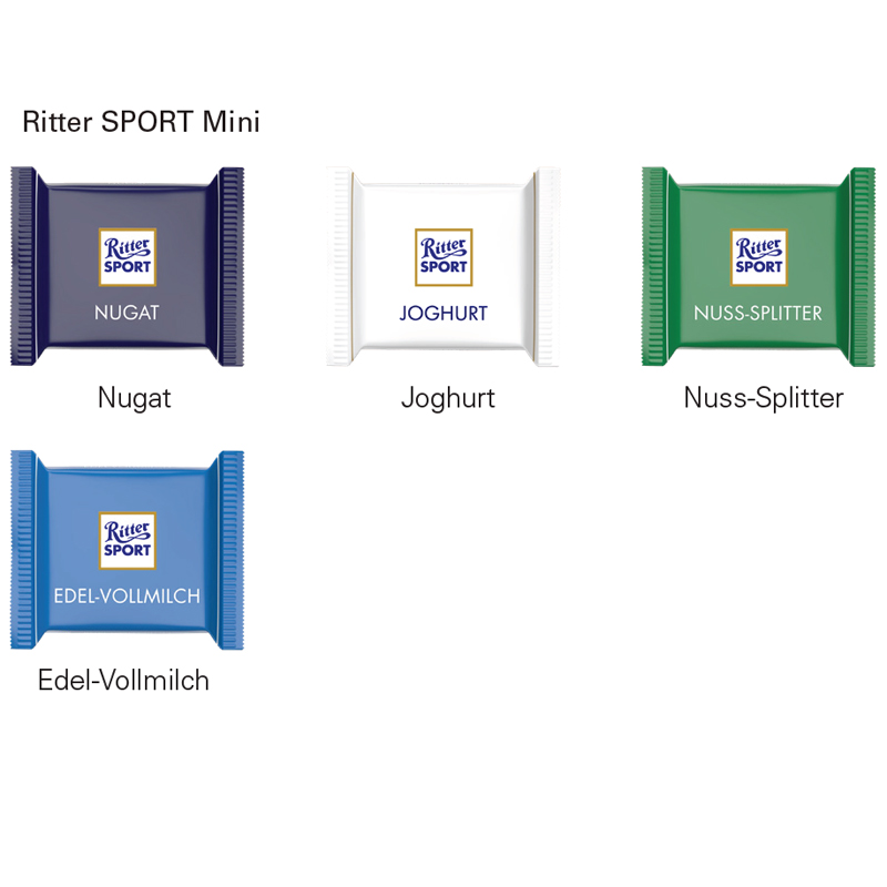 Adventskalender quadratisch Ritter SPORT Mini, inkl. 4-farbigem Druck Adventskalender quadratisch Ritter SPORT Mini, inkl. 4-farbigem Druck