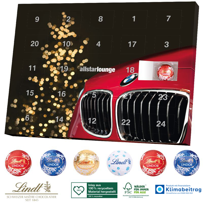 Tisch-Adventskalender Lindt Gourmet Edition, inkl. 4-farbigem Druck Tisch-Adventskalender Lindt Gourmet Edition, inkl. 4-farbigem Druck