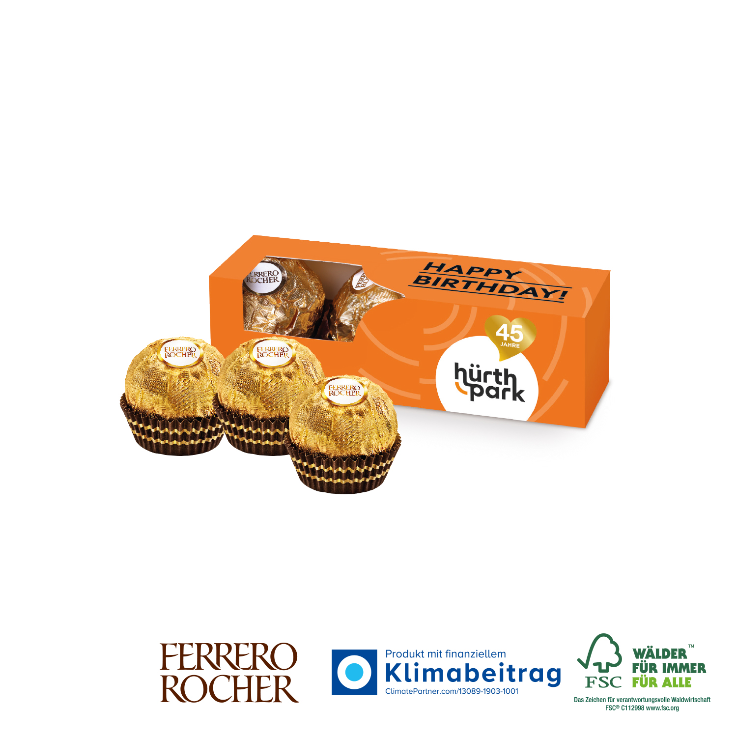 Ferrero Rocher 3er, inkl. 4-farbigem Druck