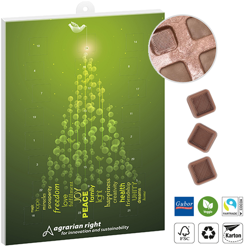 reinpapier® Schoko-Adventskalender, inkl. 4-farbigem Druck reinpapier® Schoko-Adventskalender, inkl. 4-farbigem Druck