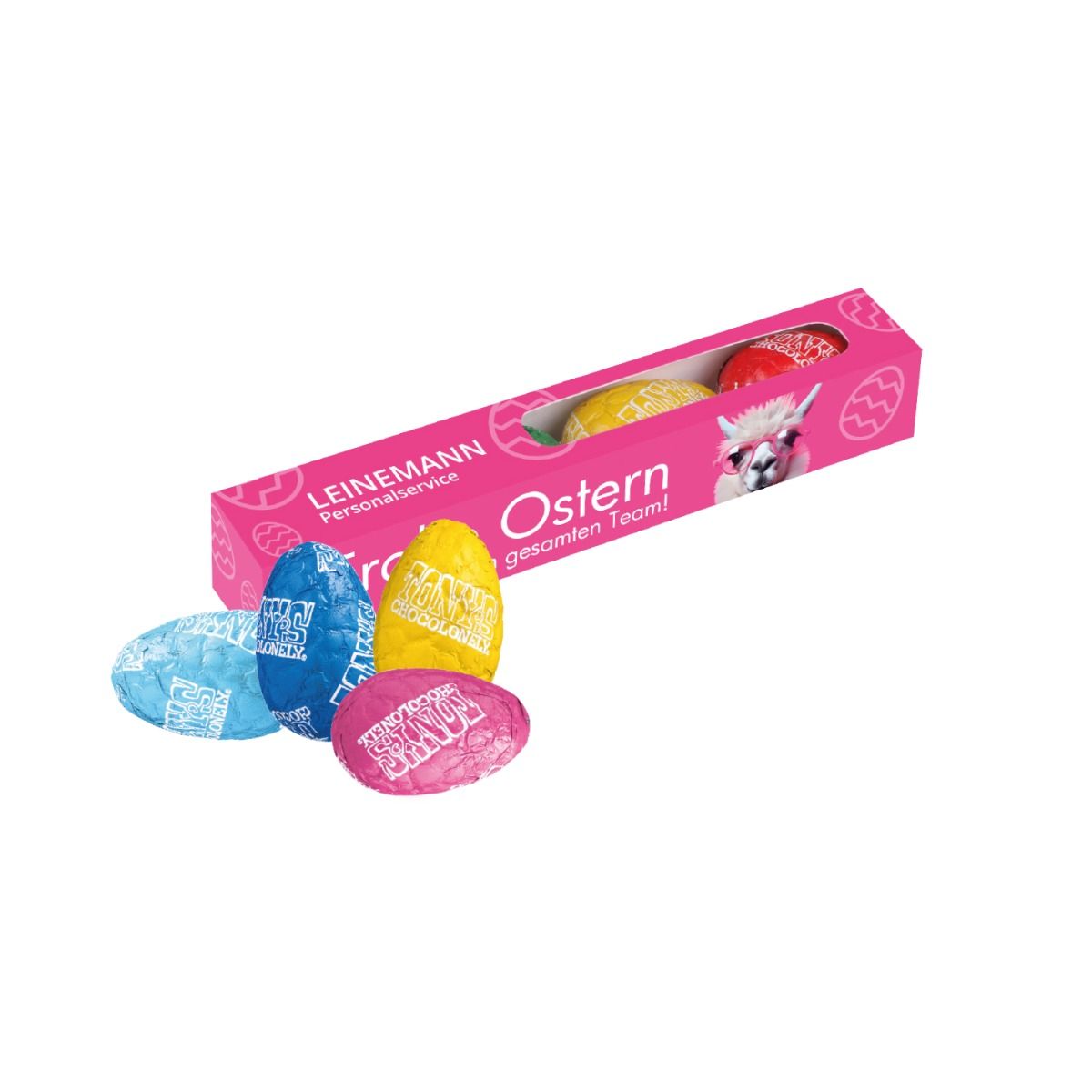 Eier-Parade mit Tony‘s Chocolonely, inkl. 4-farbigem Druck