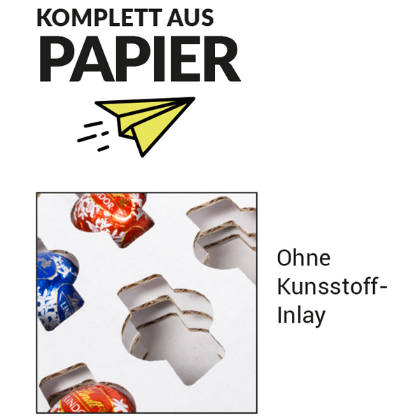 Lindt Lindor Adventskalender komplett aus Papier Lindt Lindor Adventskalender Buch Eco (Komplett aus Papier), inkl. 4-farbigem Druck