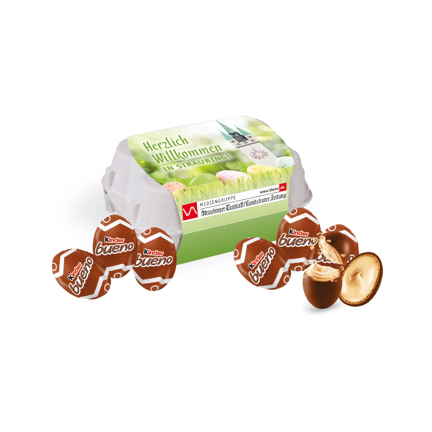 Kinder Bueno Eier 6er, inkl. 4-farbigem Druck