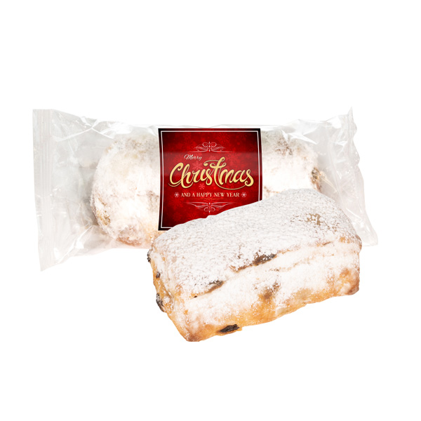 Mini-Gourmet-Stollen Merry Christmas, inkl. 4-farbigem Druck 