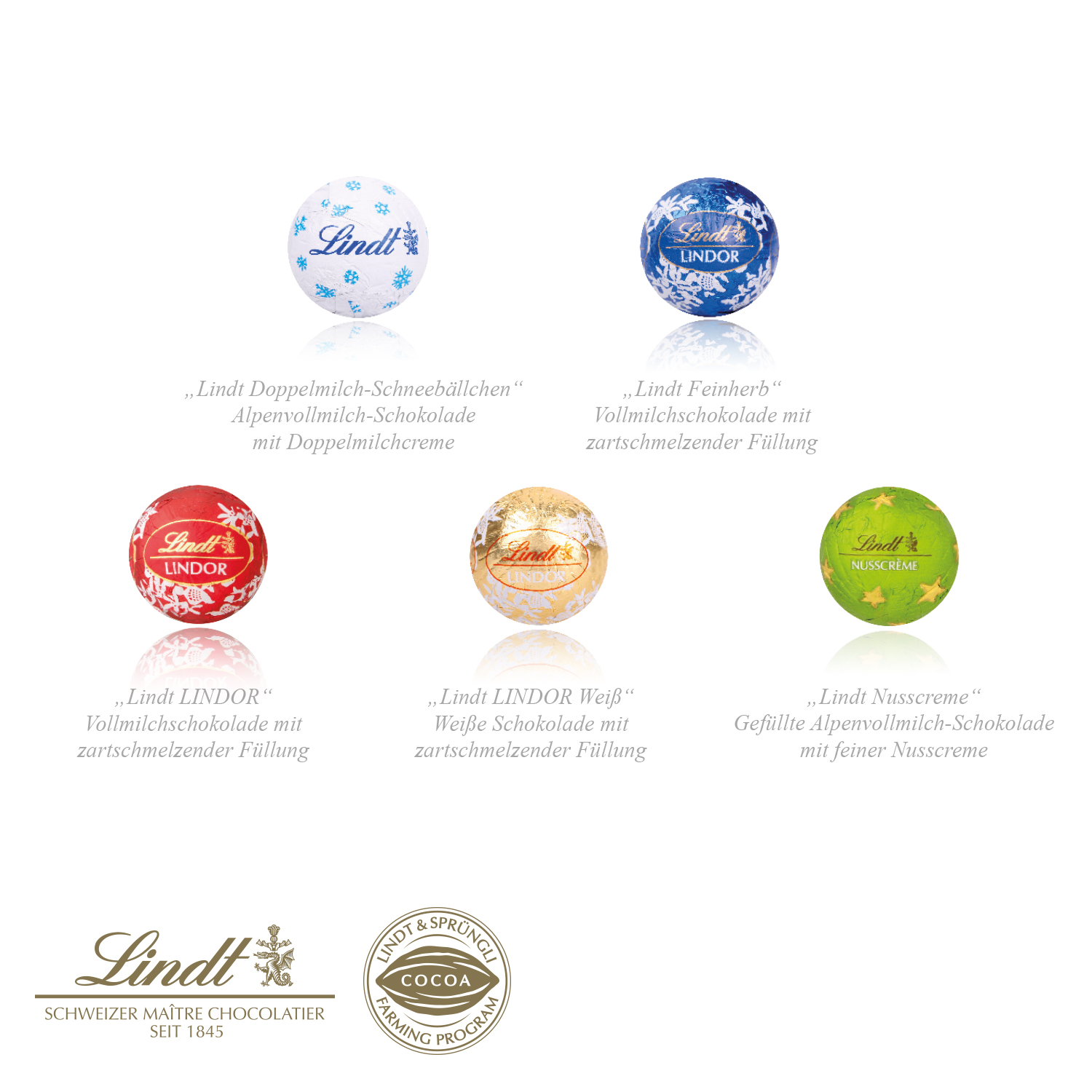 Adventskalender aus Naturkarton Lindt „Gourmet Edition” Organic, inkl. 4-farbigem Druck Adventskalender aus Naturkarton Lindt „Gourmet Edition” Organic, inkl. 4-farbigem Druck