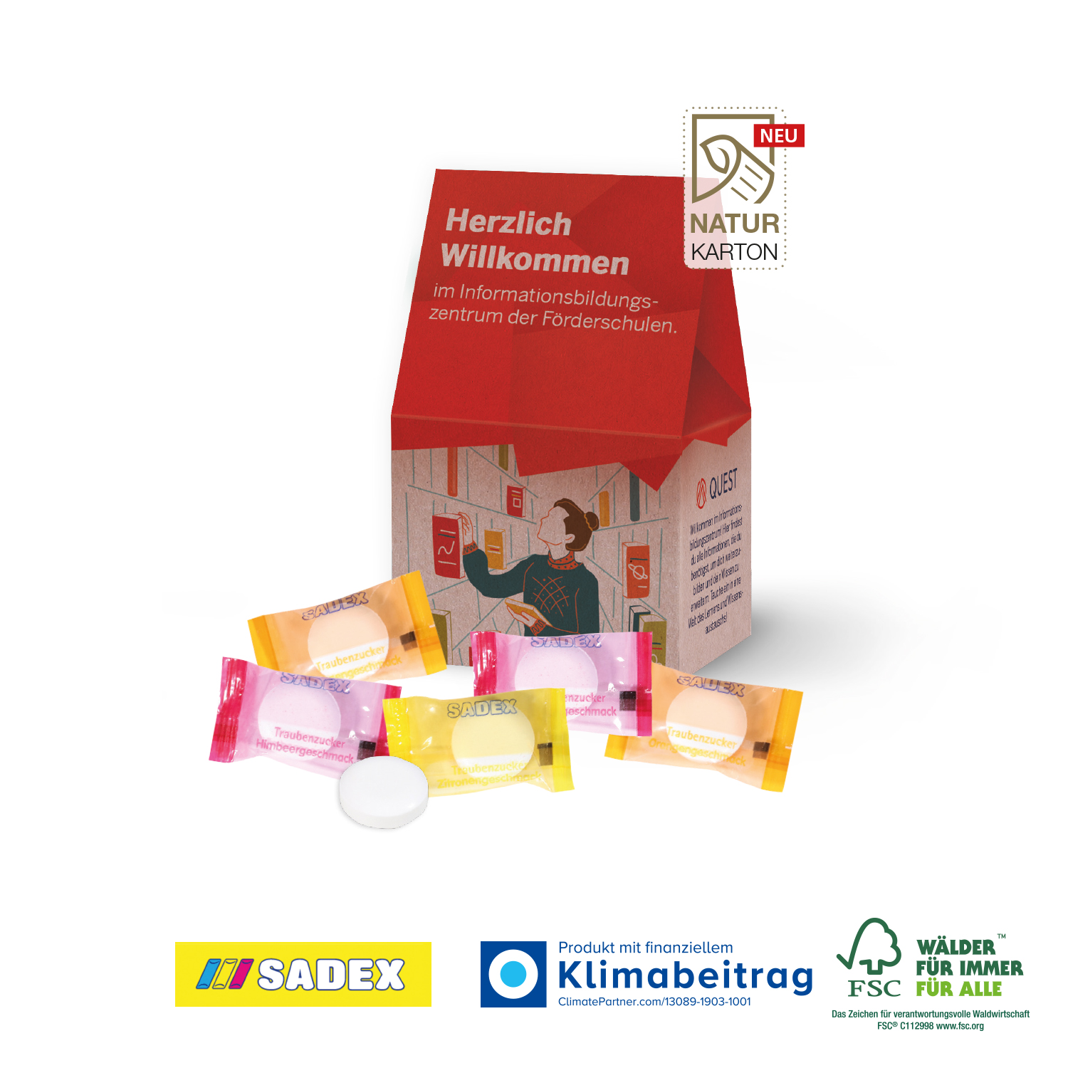 Businesspräsent Selection Mini SADEX Traubenzucker, inkl. 4-farbigem Druck