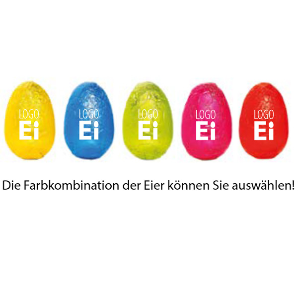 LOGO Ei Schoko Doppelpack, inkl. 1-farbigem Druck