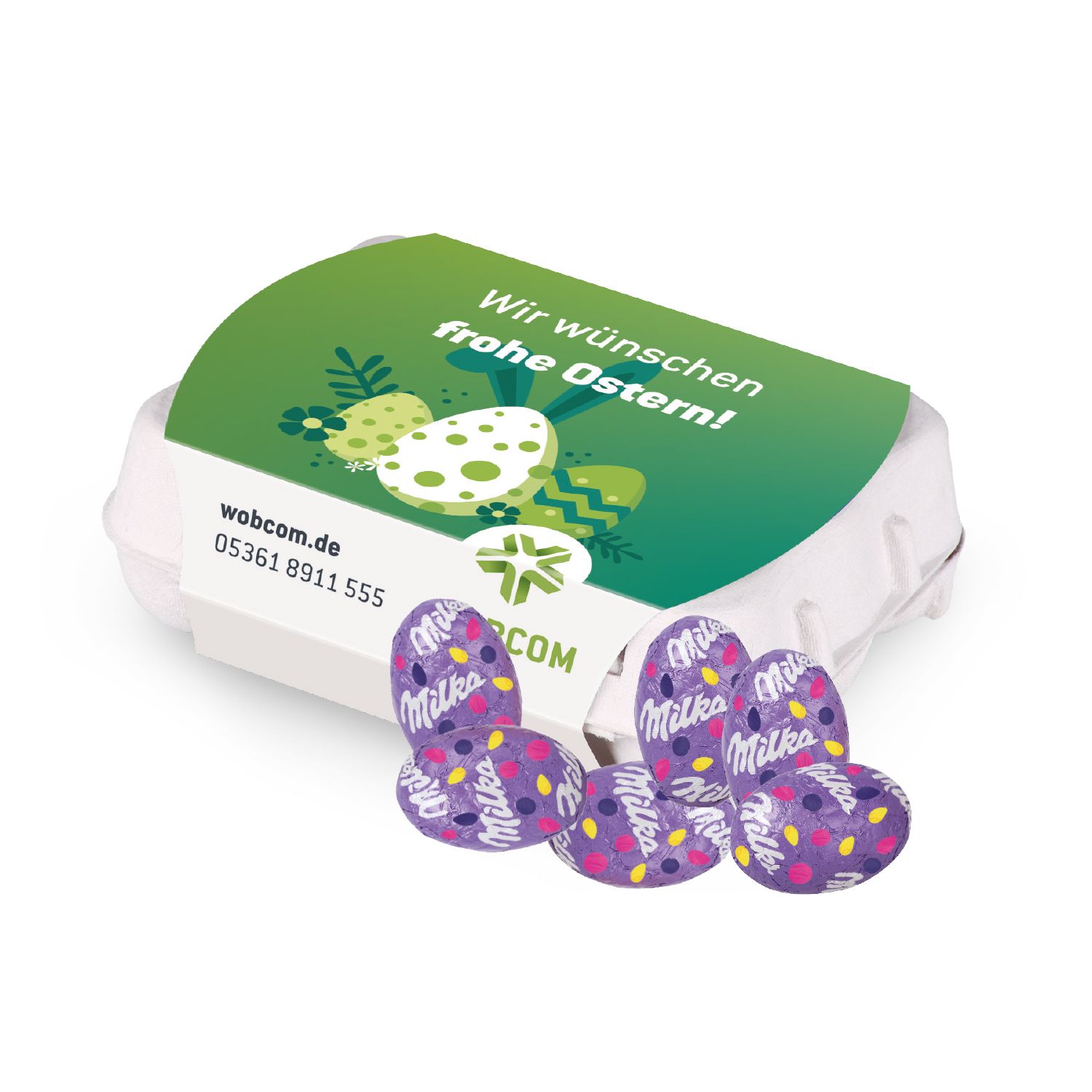 Milka Alpenmilch-Eier 12er, inkl. 4-farbigem Druck Milka Alpenmilch-Eier 12er, inkl. 4-farbigem Druck